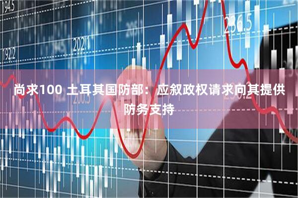尚求100 土耳其国防部：应叙政权请求向其提供防务支持