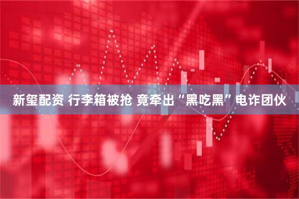 新玺配资 行李箱被抢 竟牵出“黑吃黑”电诈团伙