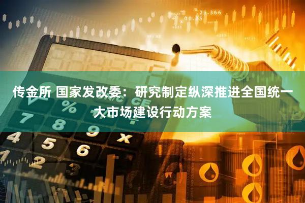 传金所 国家发改委：研究制定纵深推进全国统一大市场建设行动方案